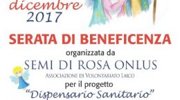 Invito per la Serata di beneficenza organizzata dall'Associazione Semi di Rosa Onlus